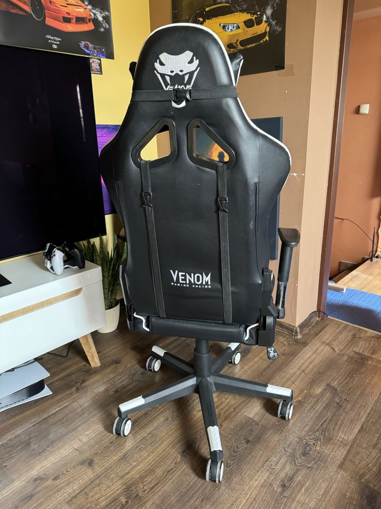 Fotel gamingowy diablo venom skorzany biurowy obrotowe krzeslo