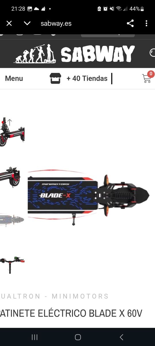 Vendo trotinete eletrica blade X da minimotors