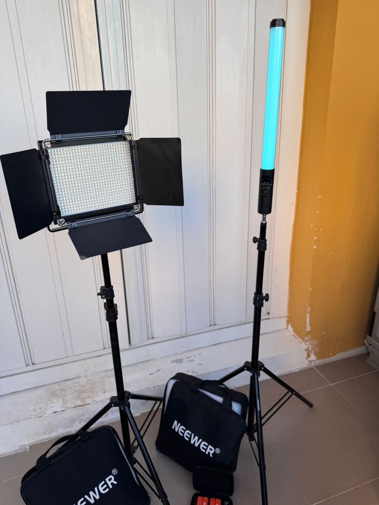 Gh5 + lentes + baterias + roning S + tripé + led (videografia/foto)