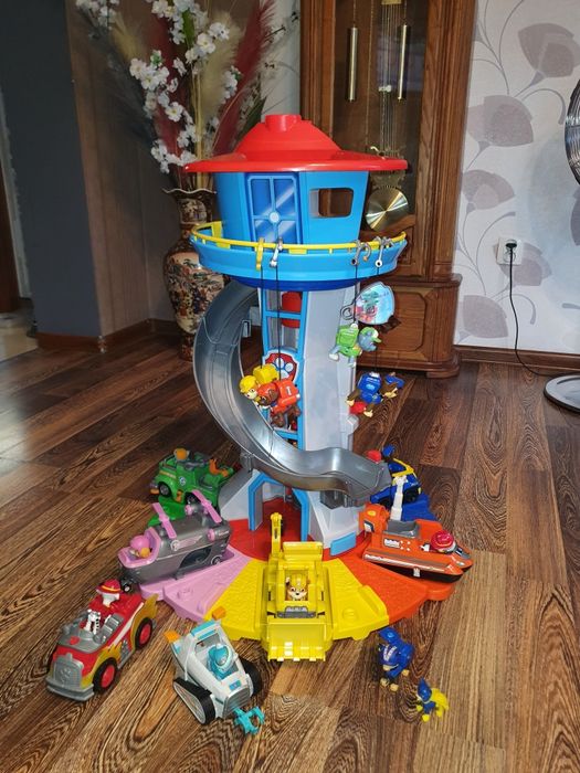 MEGA ZESTAW Psi Patrol wieża ,gratis tablet Raydera z dzwiekami