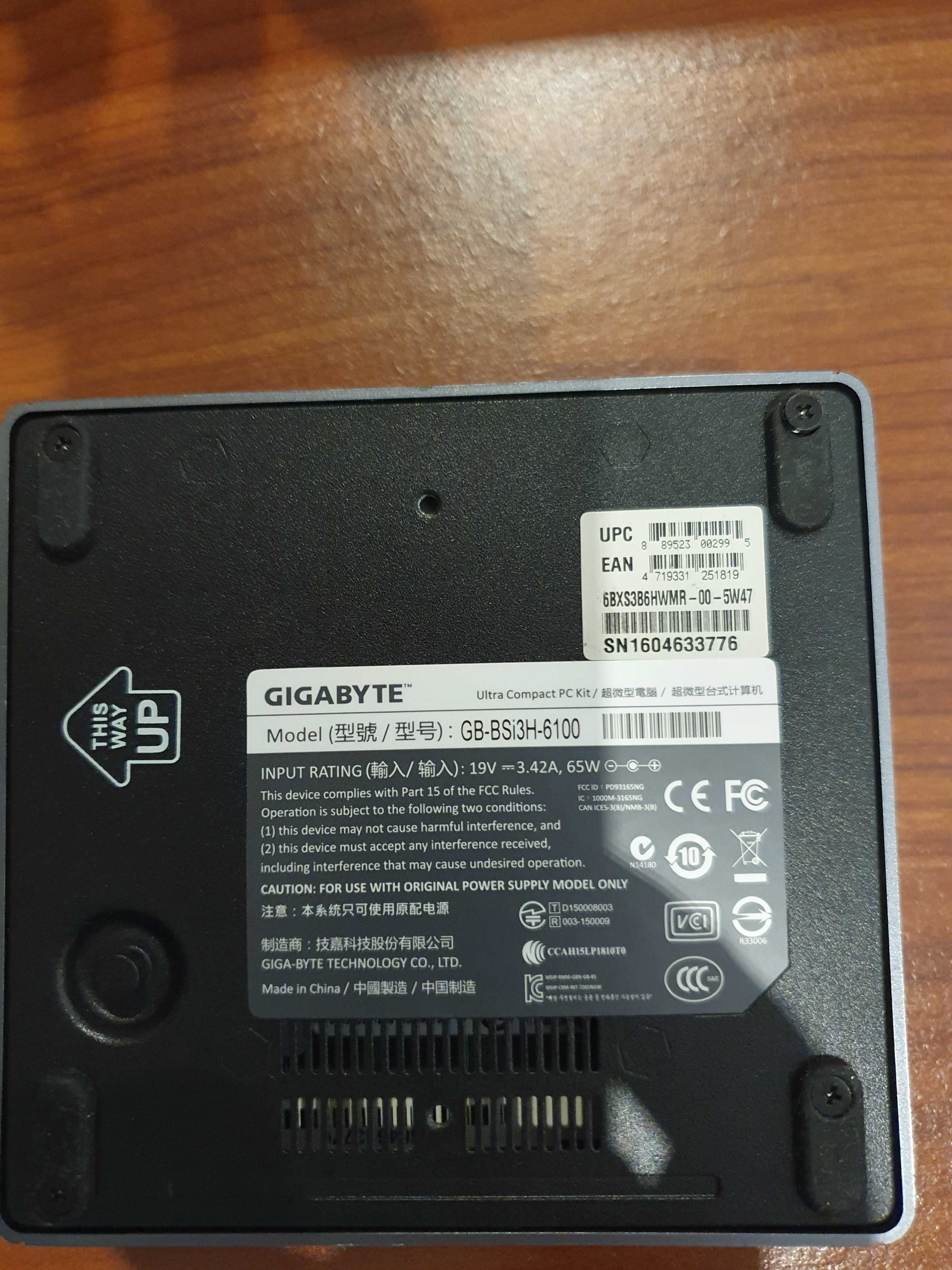 NUC -  Gigabyte - MiniPc GB-BSi3H-6100
