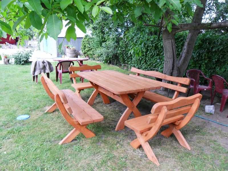 Meble ogrodowe biesiadne deski 5cm PROMOCJA malowanie dostaw PL DE