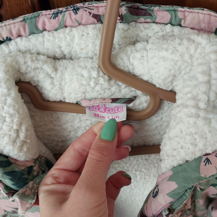 Kurtka zimowa ocieplana dla dziewczynki, rozm. 98