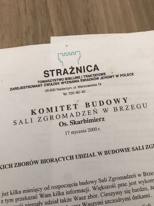 Swiadkowie Jehowy Straznica Listy z biura oddzialu