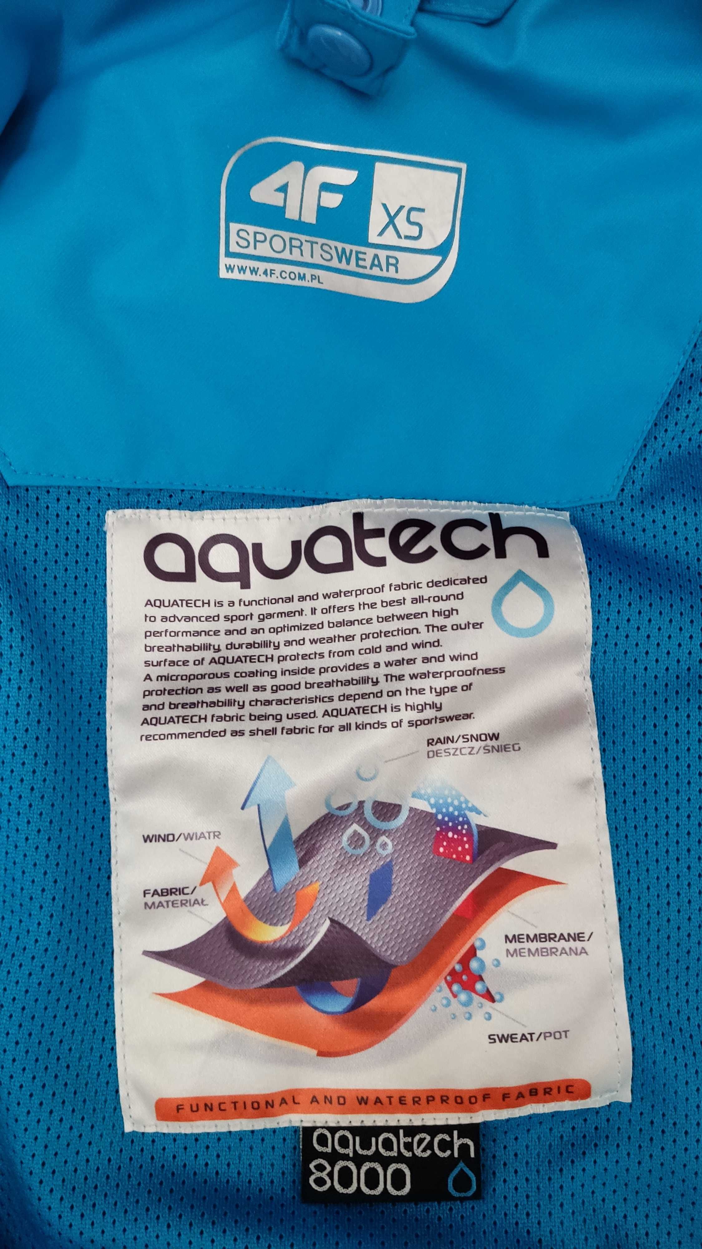 Zestaw kurtek 4F 3w1  membrana aquatech 8000 (wentylacja pod pachami)