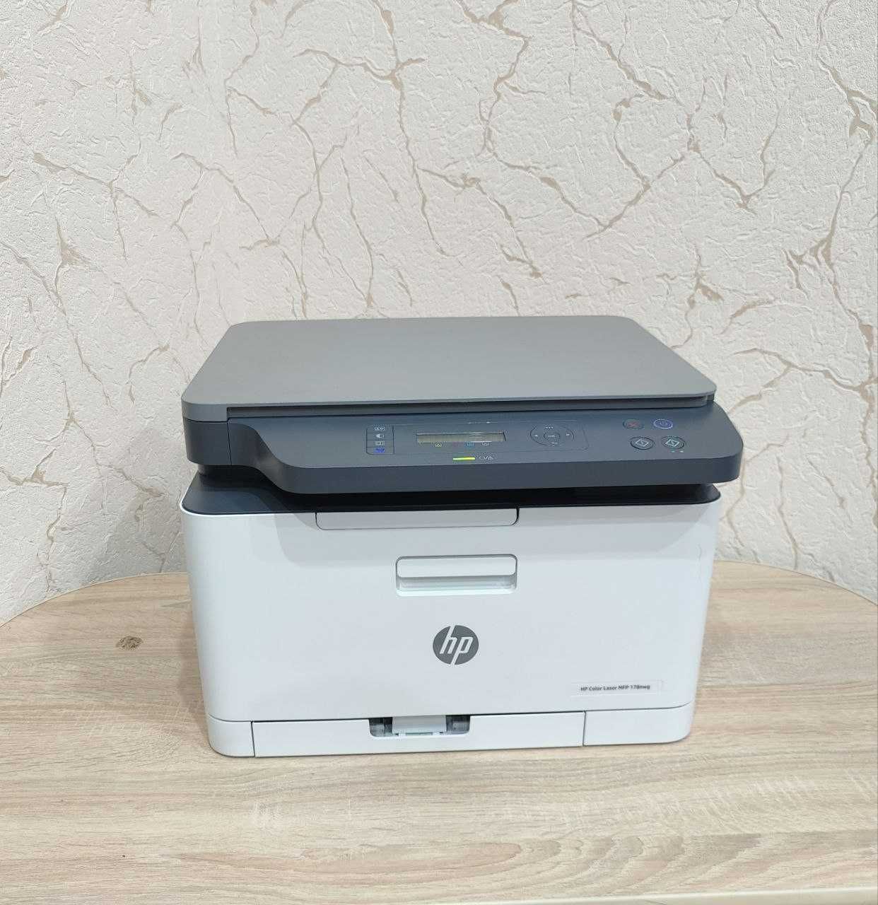 Лазерный цветной сетевой с Wi-Fi МФУ HP Color Laser MFP 178nwg +кабели