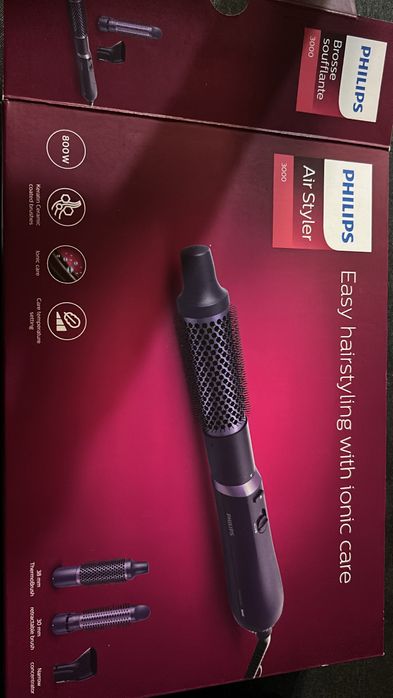 •	Escova Modeladora Philips 3 em 1 – Nova