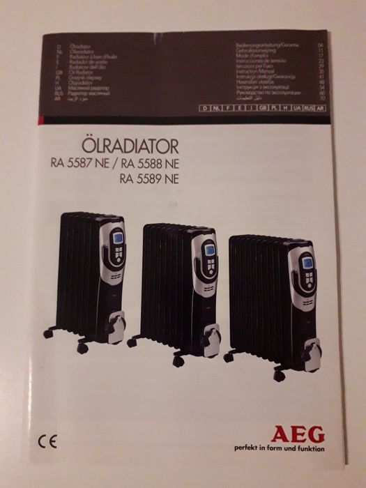 Aquecedor AEG de 2000W com avaria