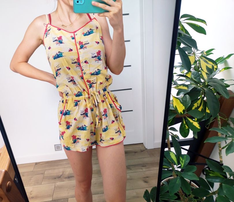 Kombinezon piękny żółty dopasowany idealny na lato F&F