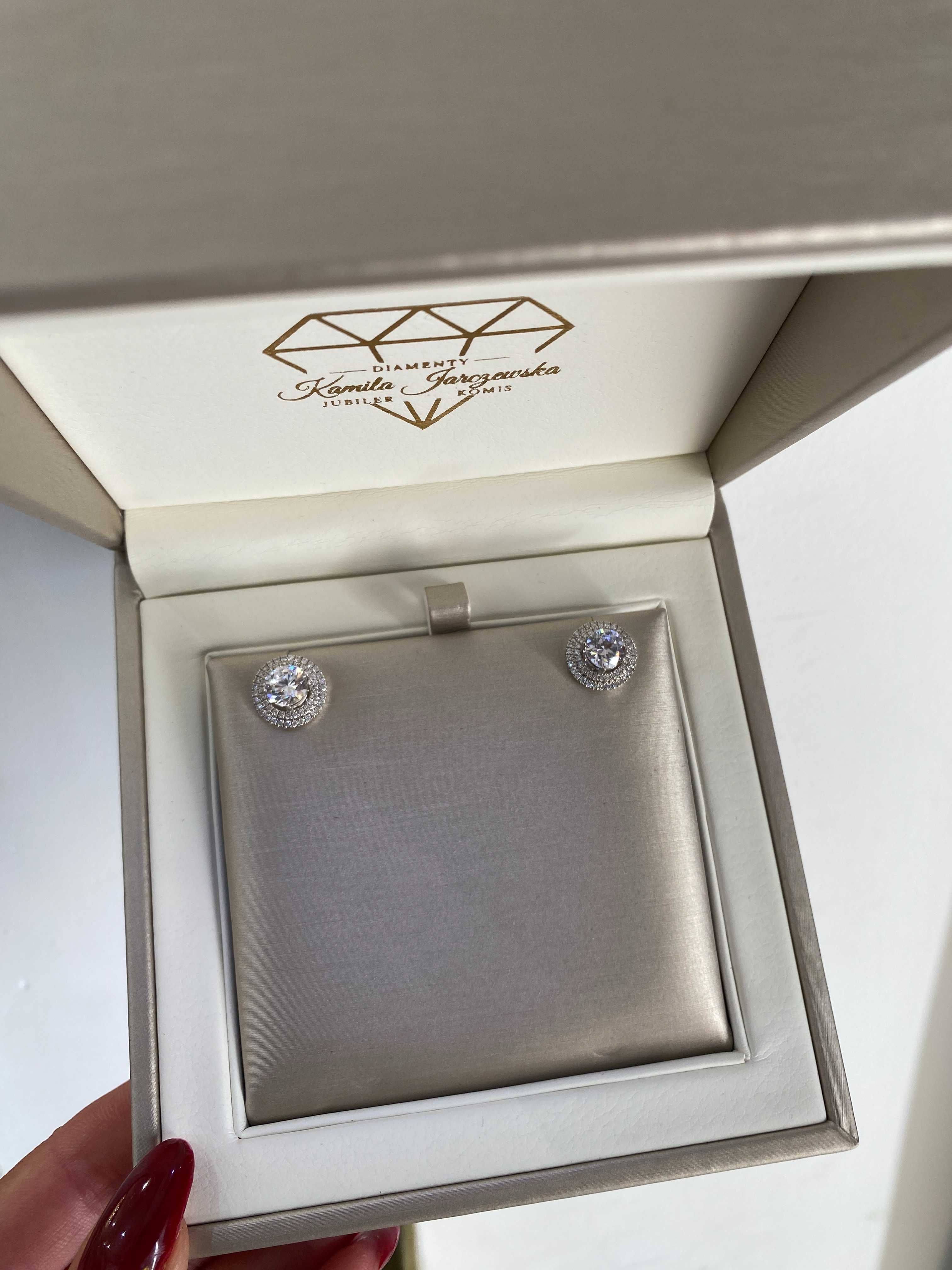 Kolczyki HALO z diamentami 2.52 CT VS2/G Certyfikat IGI
