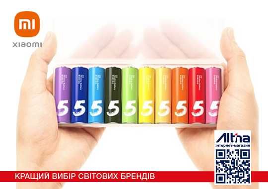 Батарейки Xiaomi ZMi Rainbow AA/AAA  (комплект 10 батарейок)