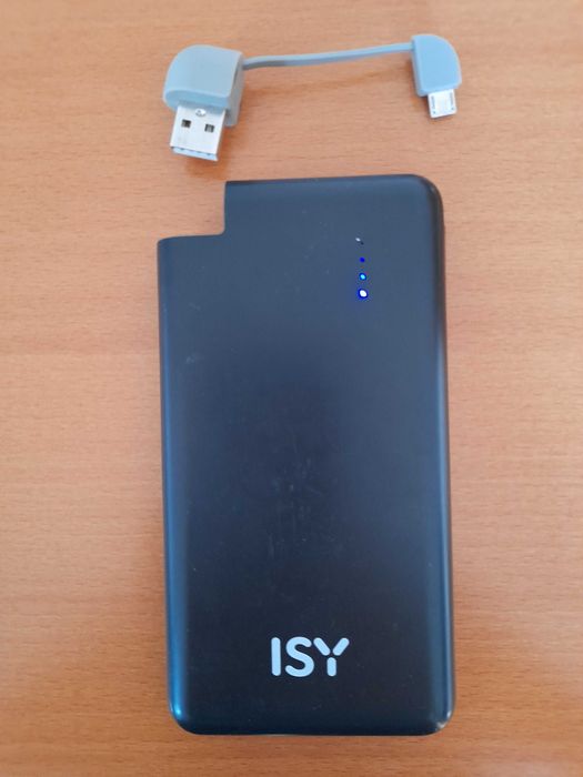 Powerbank ISY 3800-BK 8000maH na wąską wtyczkę