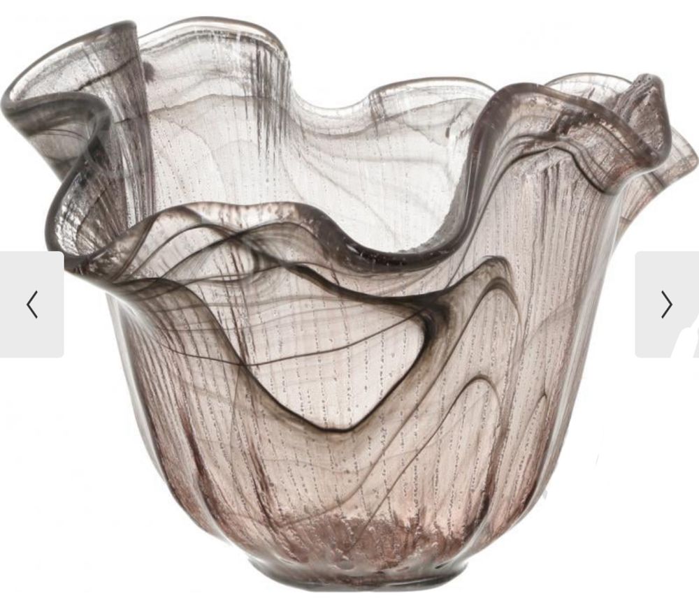 Ваза італійська скляна стеклянная ваза декоративная