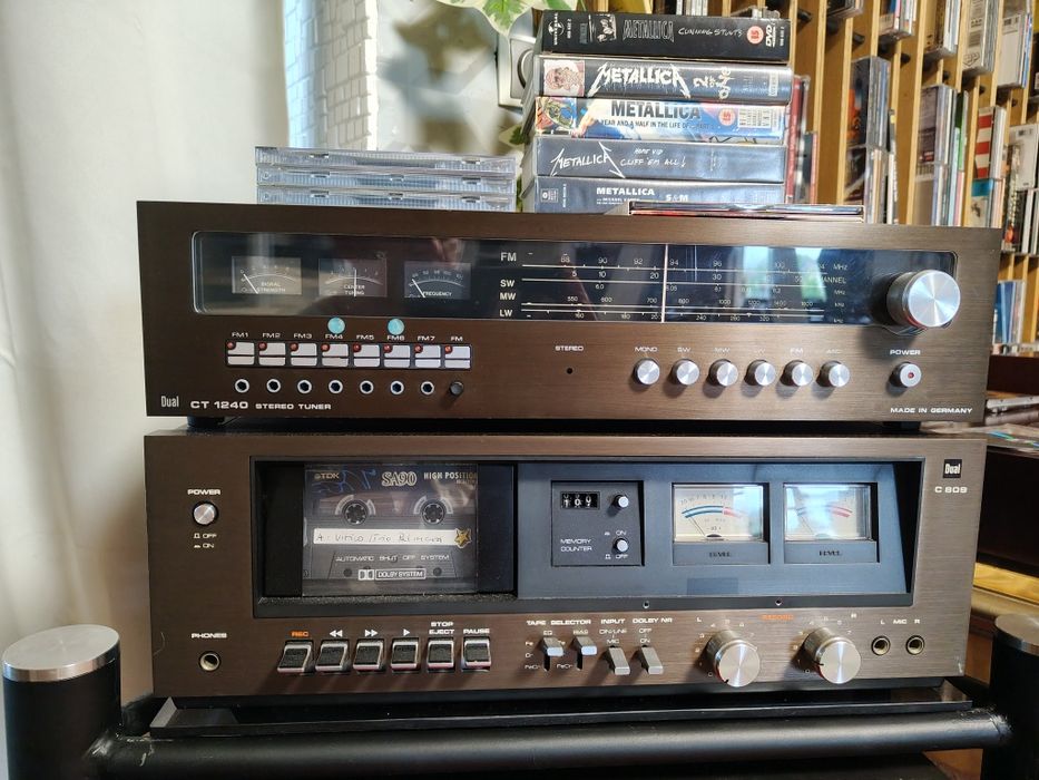 Komplet DUAL C-809 Magnetofon Kasetowy i Tuner ze zdjęcia