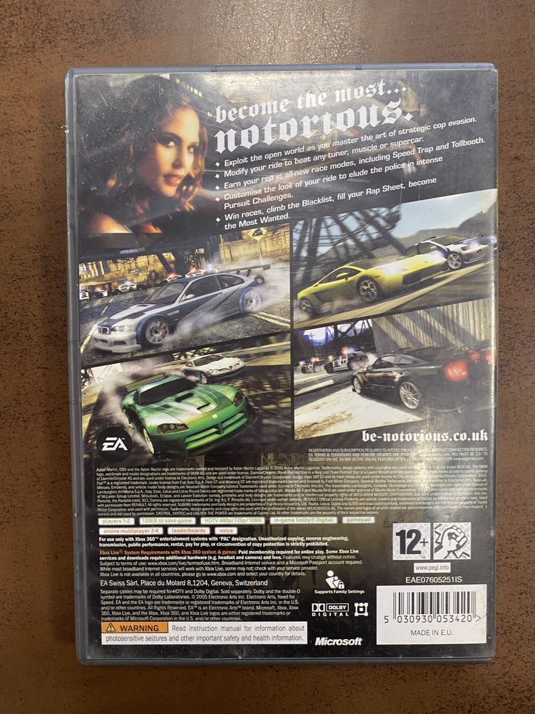 Gra Xbox 360: Need For Speed Most Wanted. Angielska wersja językowa