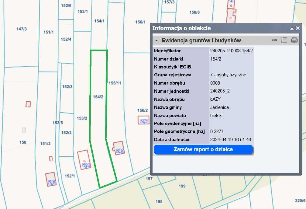 Działka budowlana 22a widokowa, Łazy