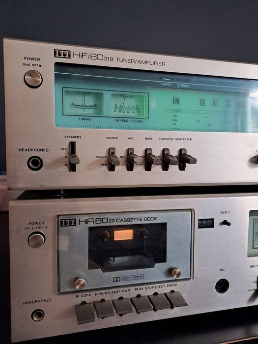 Wzmacniacz ITT HiFi8031B, amplituner, deck HiFi8020