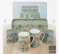 Zestaw porcelany herbaciany strawberry thief William Morris