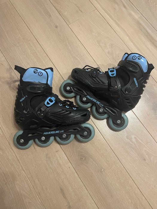 Rolki Powerslide one rozmiar 35-38 EU niebiesko-czarne OKAZJA!