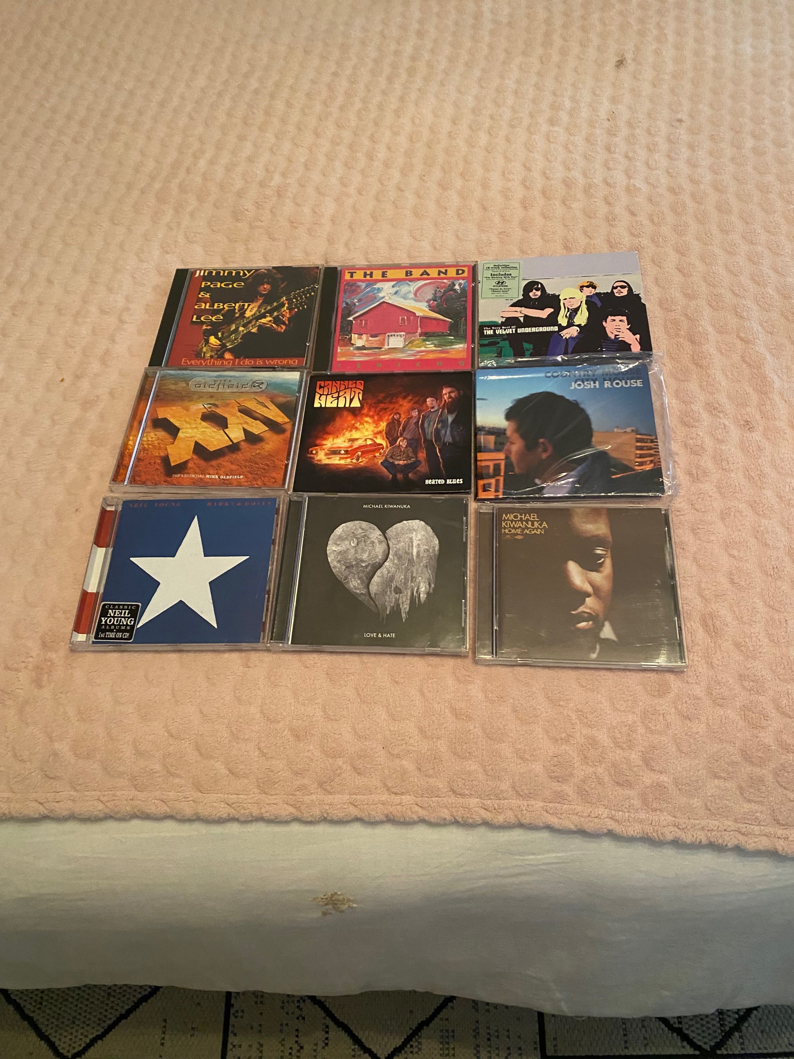 CDs de rock e pop