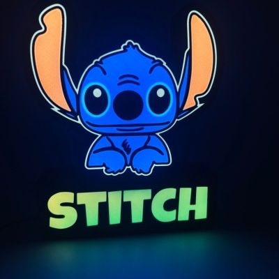 Stitch candeeiro personalizado led
