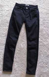 Czarne rurki skinny Zara z wysokim stanem r 34