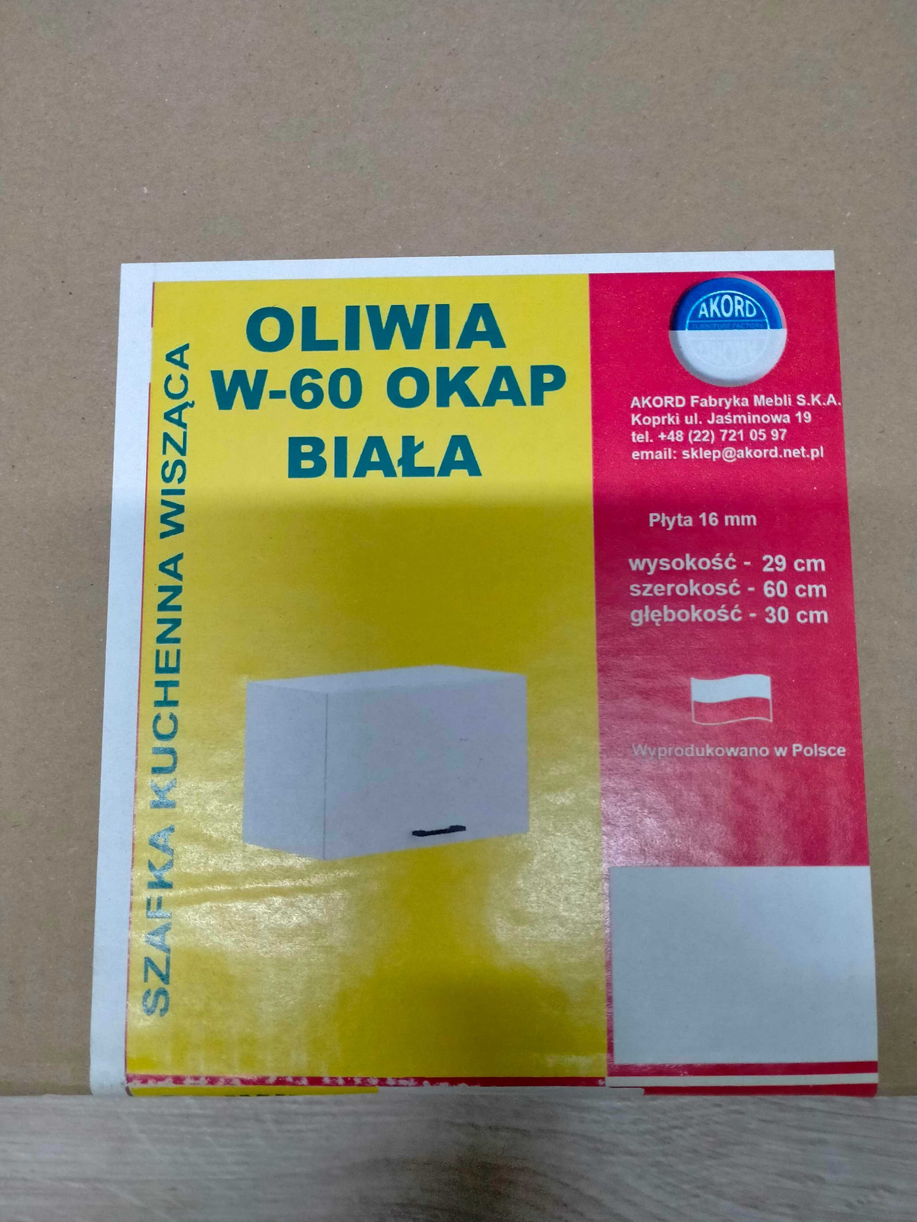 Szafka Okap x2 Oliwia Biała nowa nie otwierana