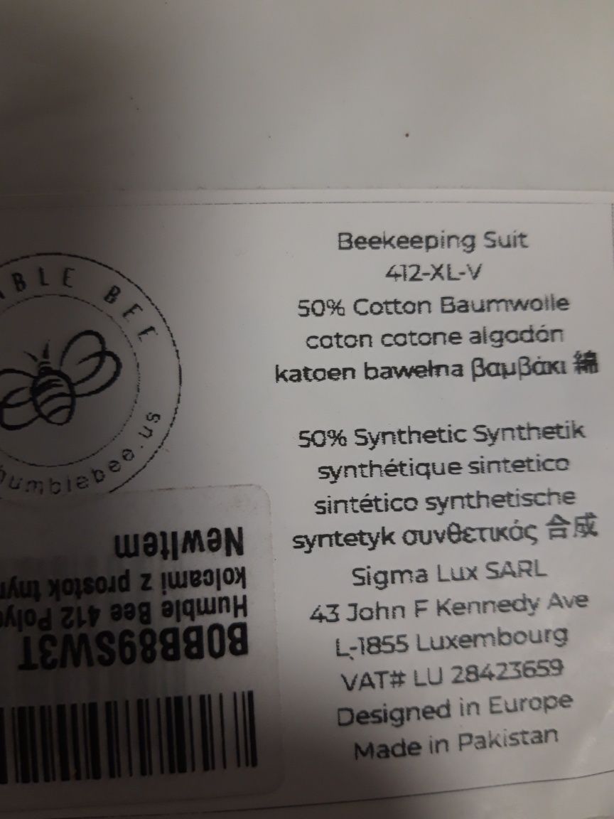 Kombinezon pszczelarski Humble Bee 412 XL oliwkowy