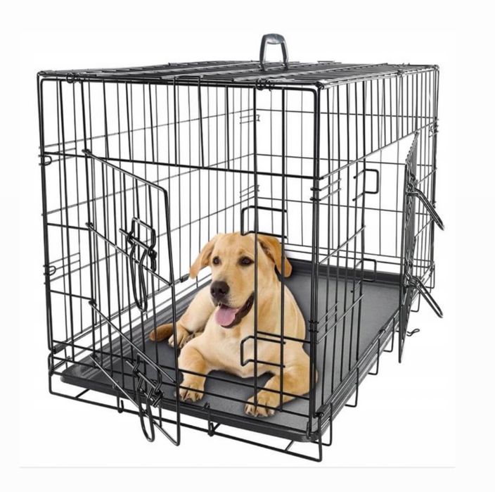Klatka Metalowa Duża Kojec Dla Psa Psów Zwierząt 91x62x70 cm
