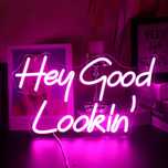 Nowy‼️ • Jedyny taki cut napis Led „ Hey Good Lookin „ Neonowe światło