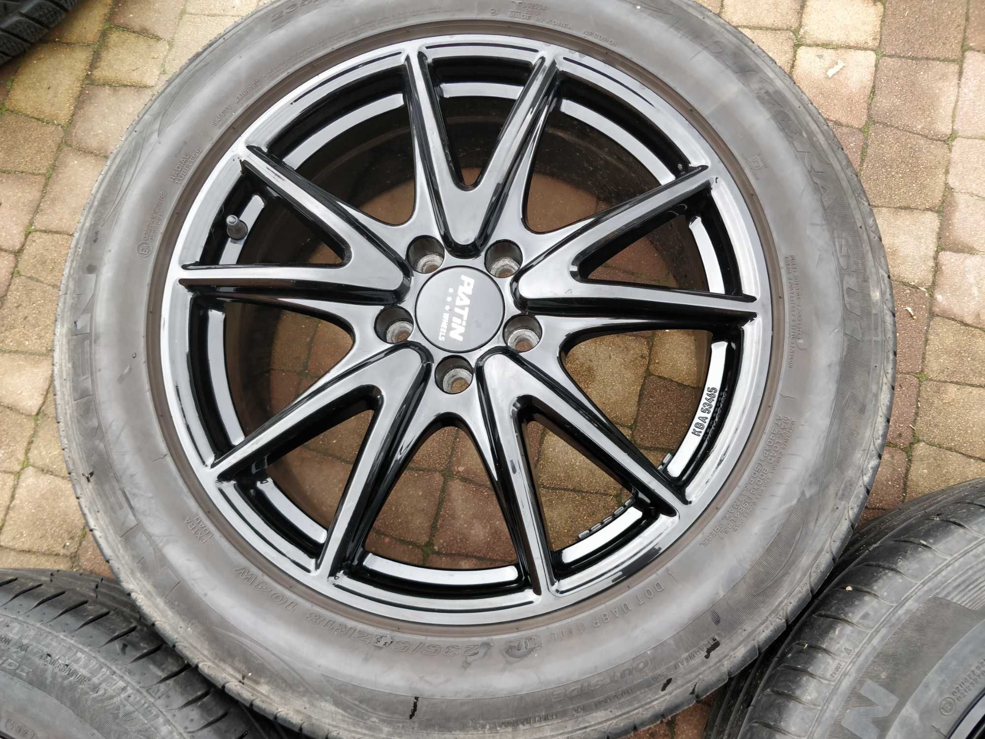 3457. Koła letnie Kodiaq Tiguan Tarraco 5x112 235/55/18 czarne 21/23r