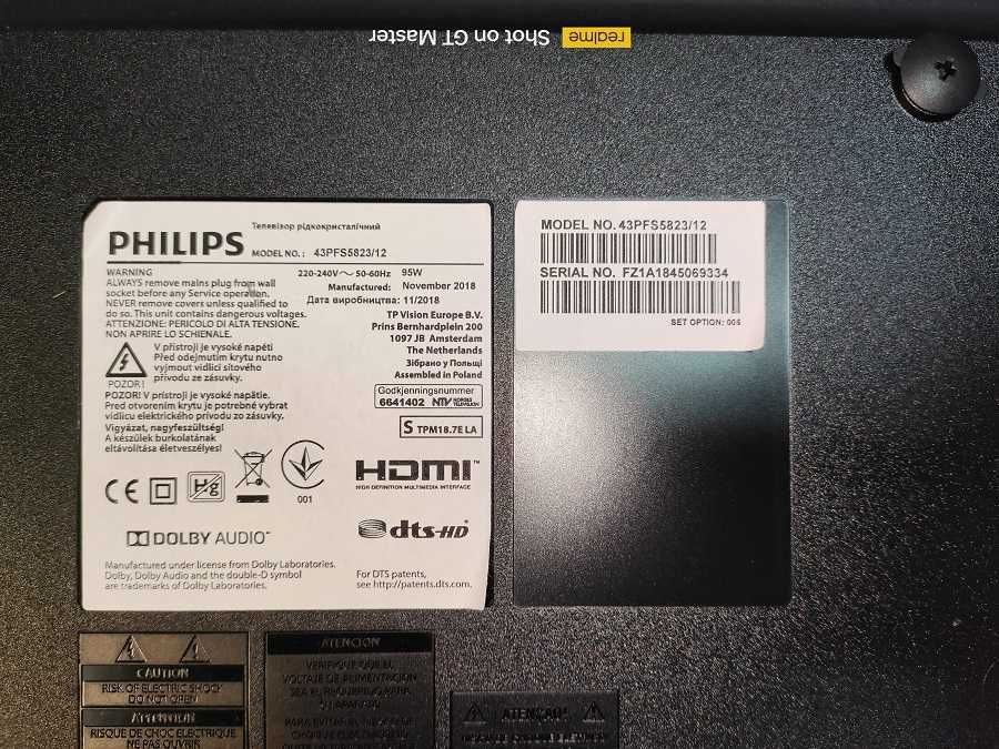 Philips 43PFS5823/12 uszkodzona matryca 43 cale