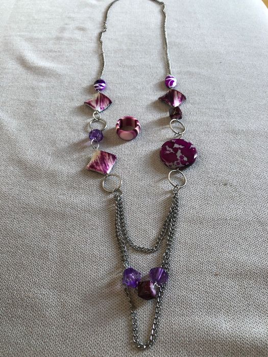 Zestaw biżuterii odcień fioletu