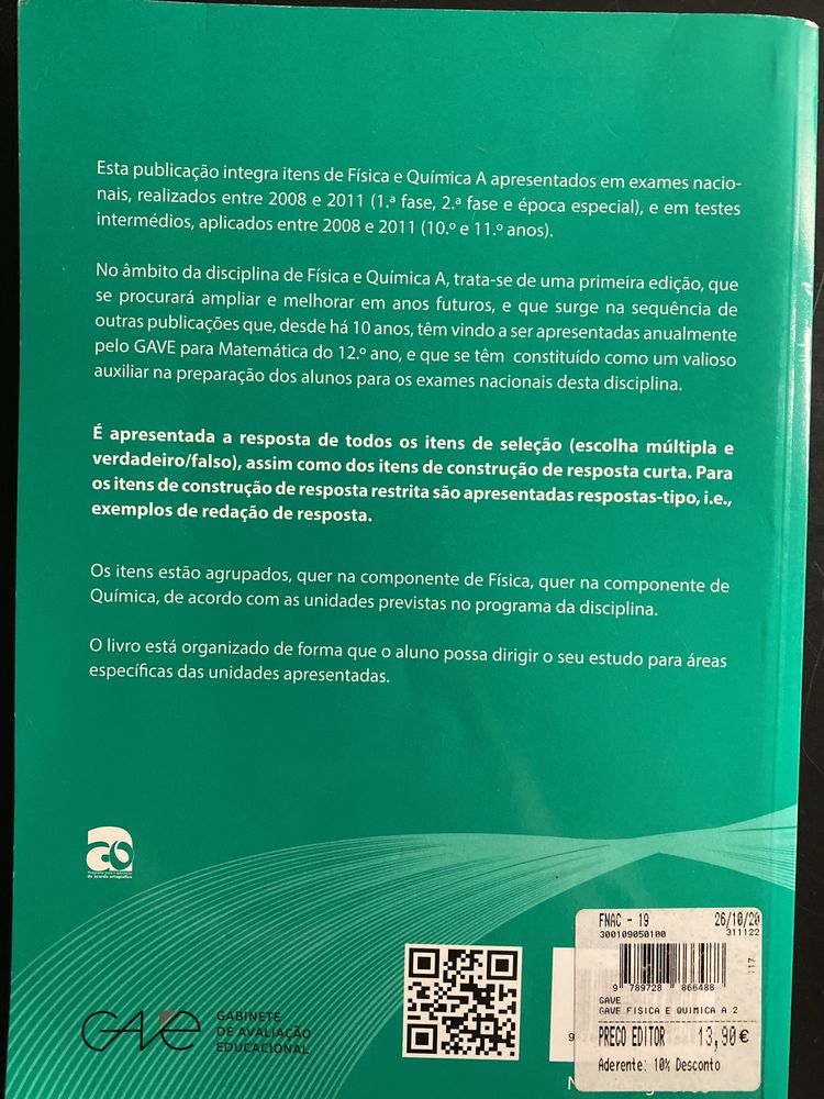 Livro preparação exame Física e Química A