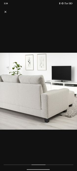 Sofá IKEA com chaise longue BOLLSTANAS Semi novo