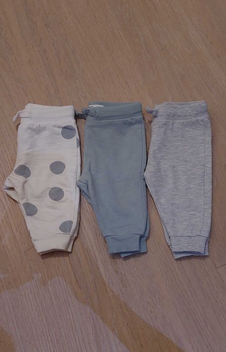 Spodnie niemowlęce dresowe 3szt. r.62