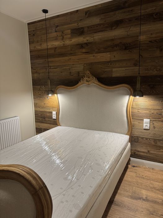 Łóżko dębowe 140 cm , łóżko ludwikowskie , łóżko rustykalne