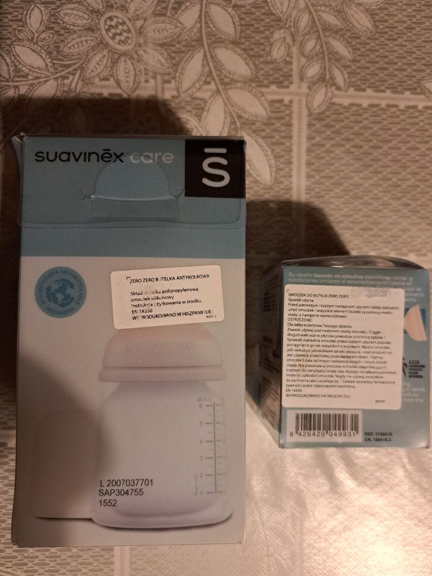 Butelka do karmienia Suavinex 180 ml przezroczysta