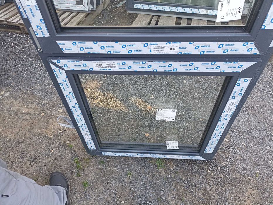 Okno pcv 90/210 ANTRACYT góra otwierana