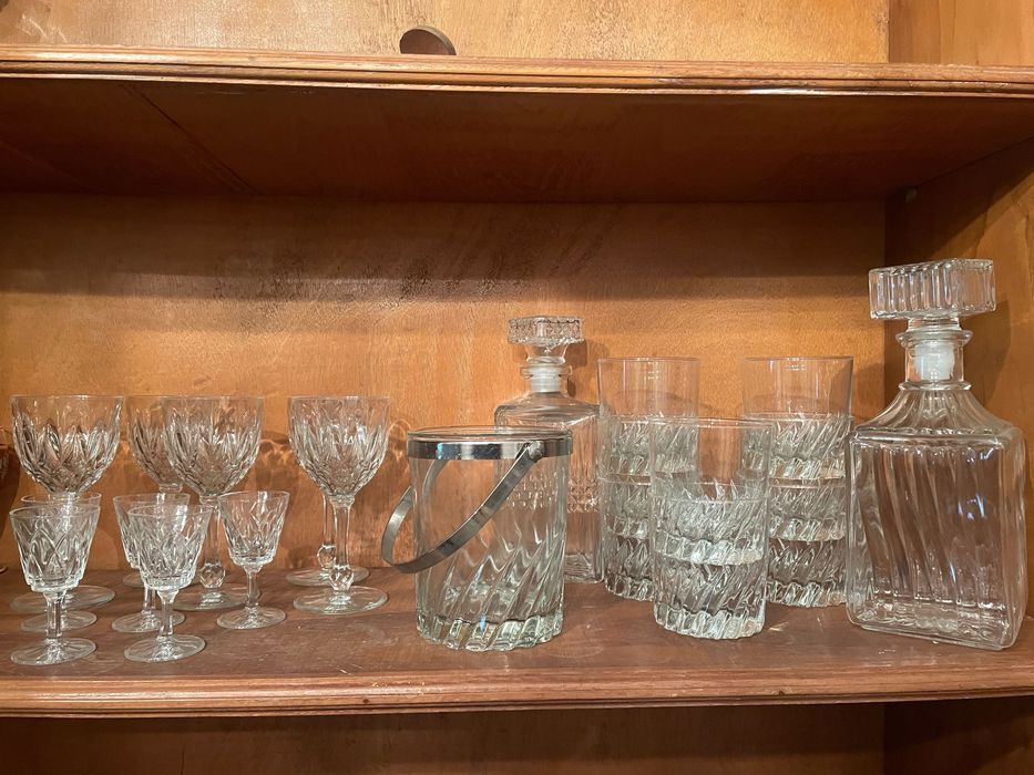 Conjunto 21 peças copos de cristal