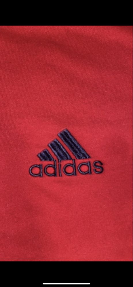 czerwona koszulka adidas