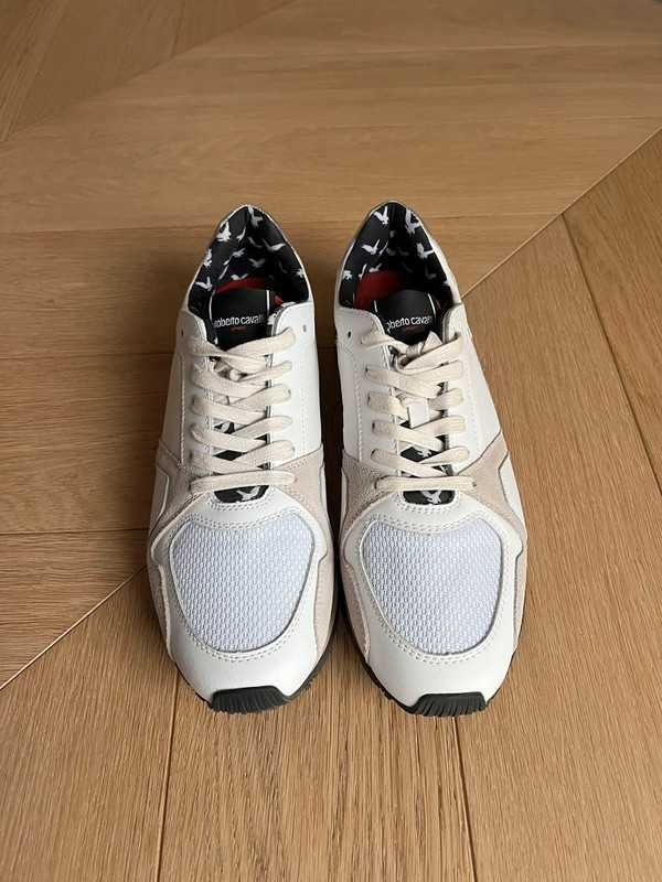 Białe buty sneakersy Roberto Cavalli Sport rozm. 43