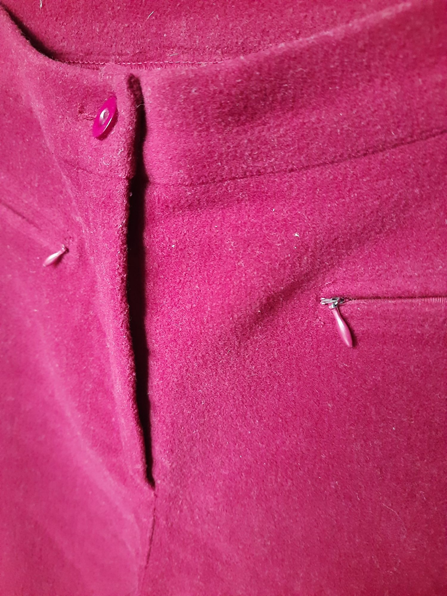 Spodnie bordo M w pasie 68-70 cm kieszonki na suwak