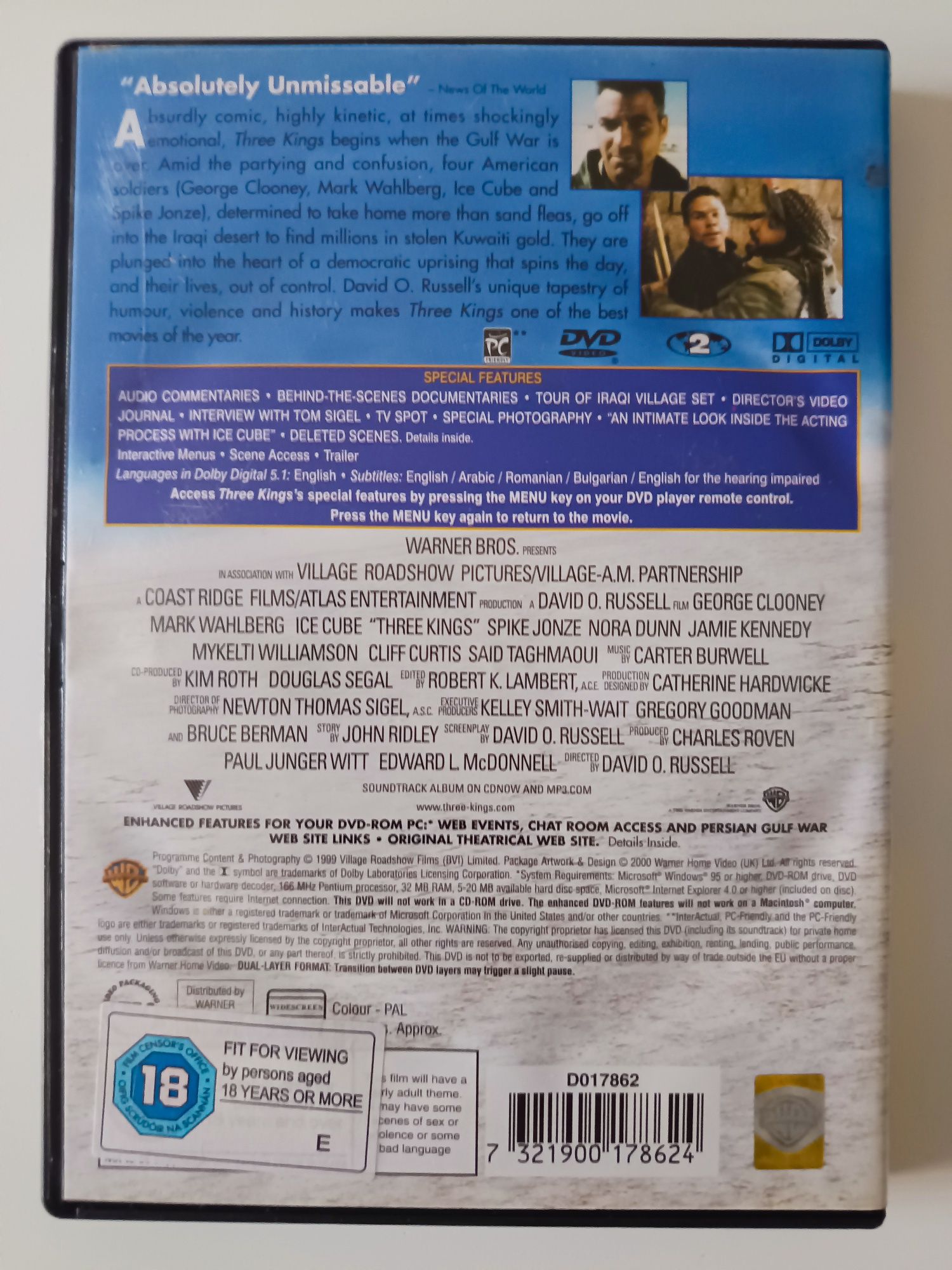 DVD Three Kings (versão original)