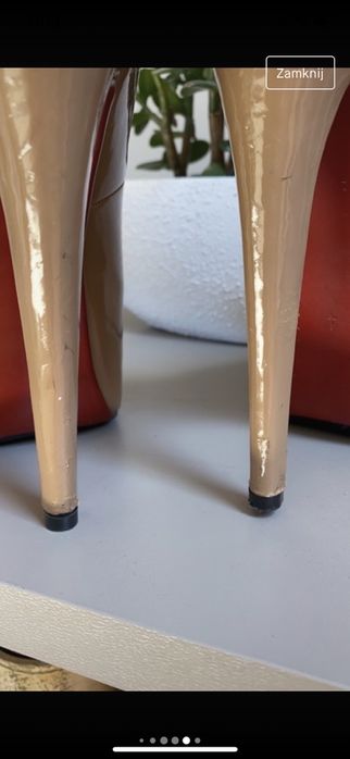 Szpilki platforma nude/bez BEBO 36