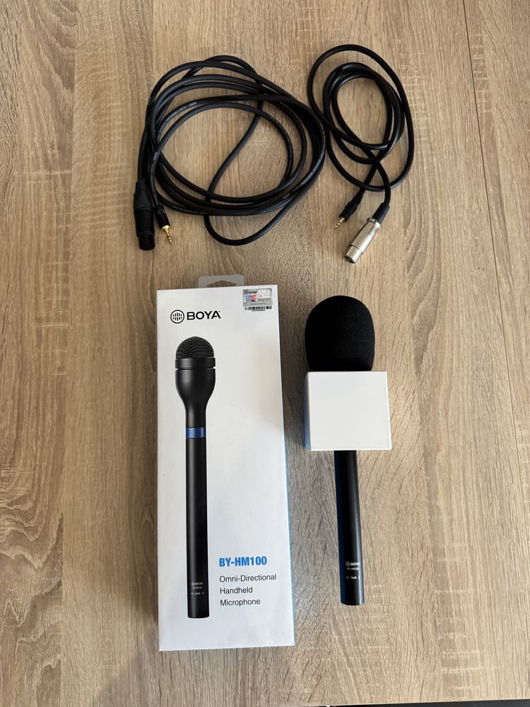 Mikrofon Boya BY-HM100 + 2 kable + adapter z kiejscem na twoje logo