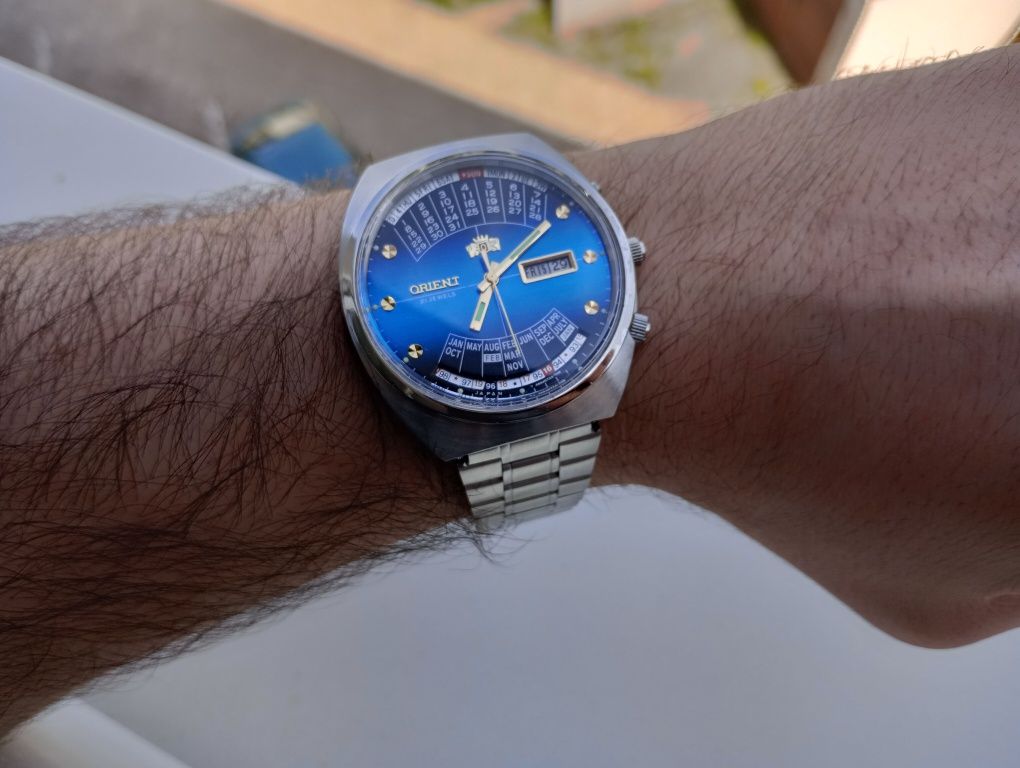 Piękny niebieski zegarek orient cesarski patelnia ni seiko Atlantic