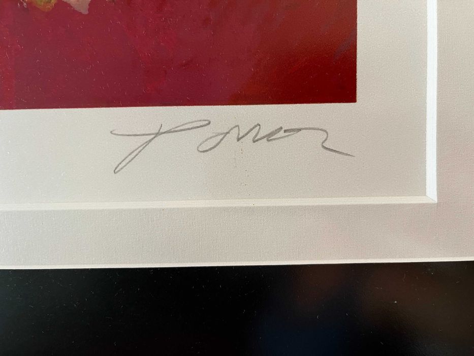 Rara Serigrafia emoldurada Júlio Pomar “Huka-Huka" na Amazónia, Brasil