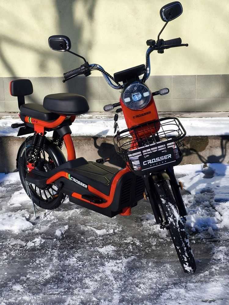 ТОП ПРОДАЖ!Електровелосипед Crosser CR-3 (600W 60V 20Ah) Колеса 20*2.5
