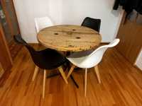 Sprzedam stół okrągły 90 cm + 4 krzesła